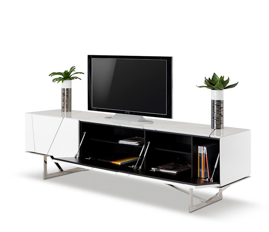 Rostock Modern White TV Stand