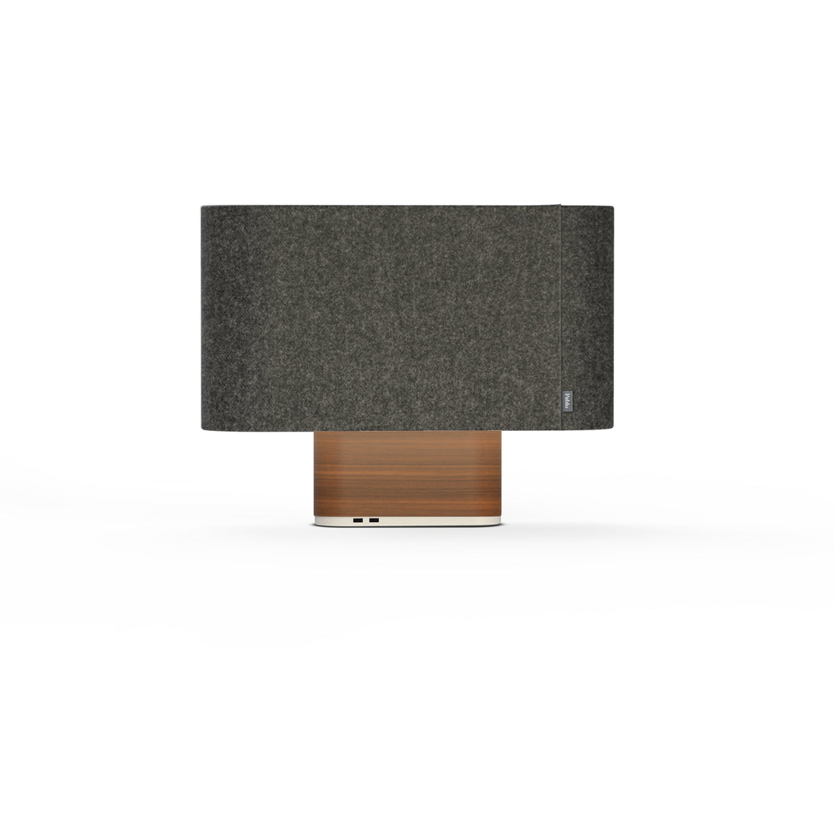 Pablo Belmont Table Lamp in Charcoal Shade with Walnut Base