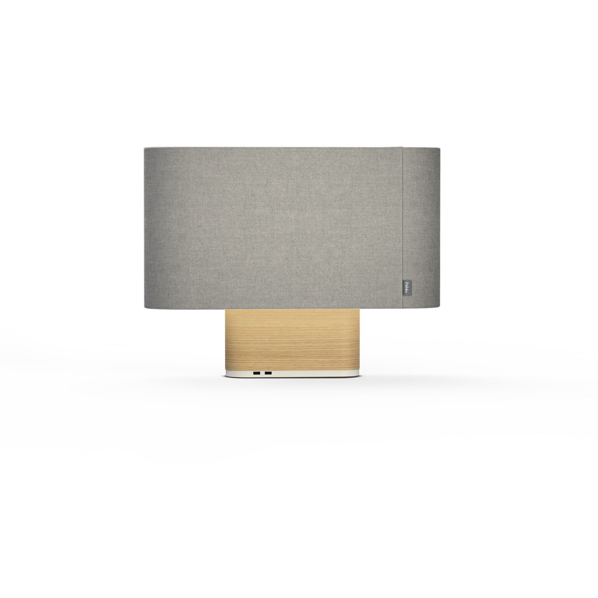 Pablo Belmont Table Lamp in Silverdale Shade with Oak Base
