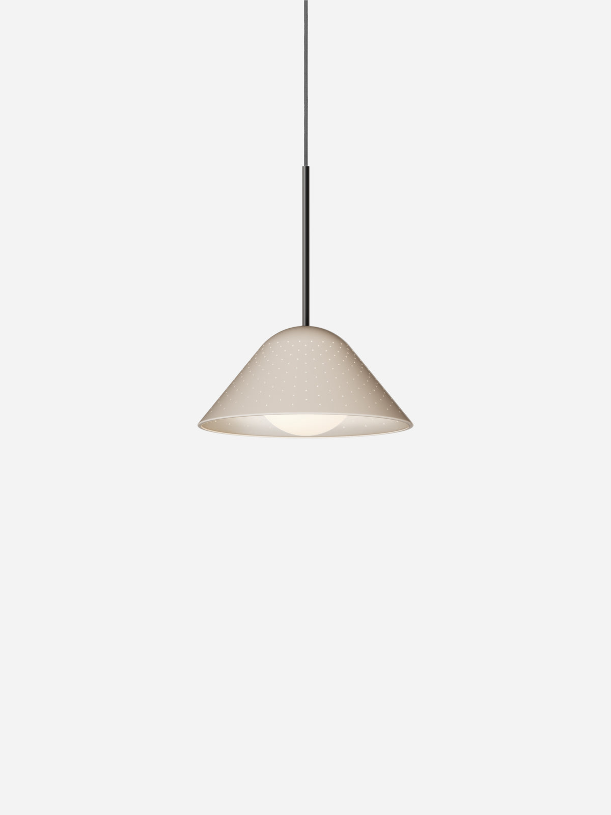 Pablo Bola Bell LED Pendant in 12", Sand, Matte Black