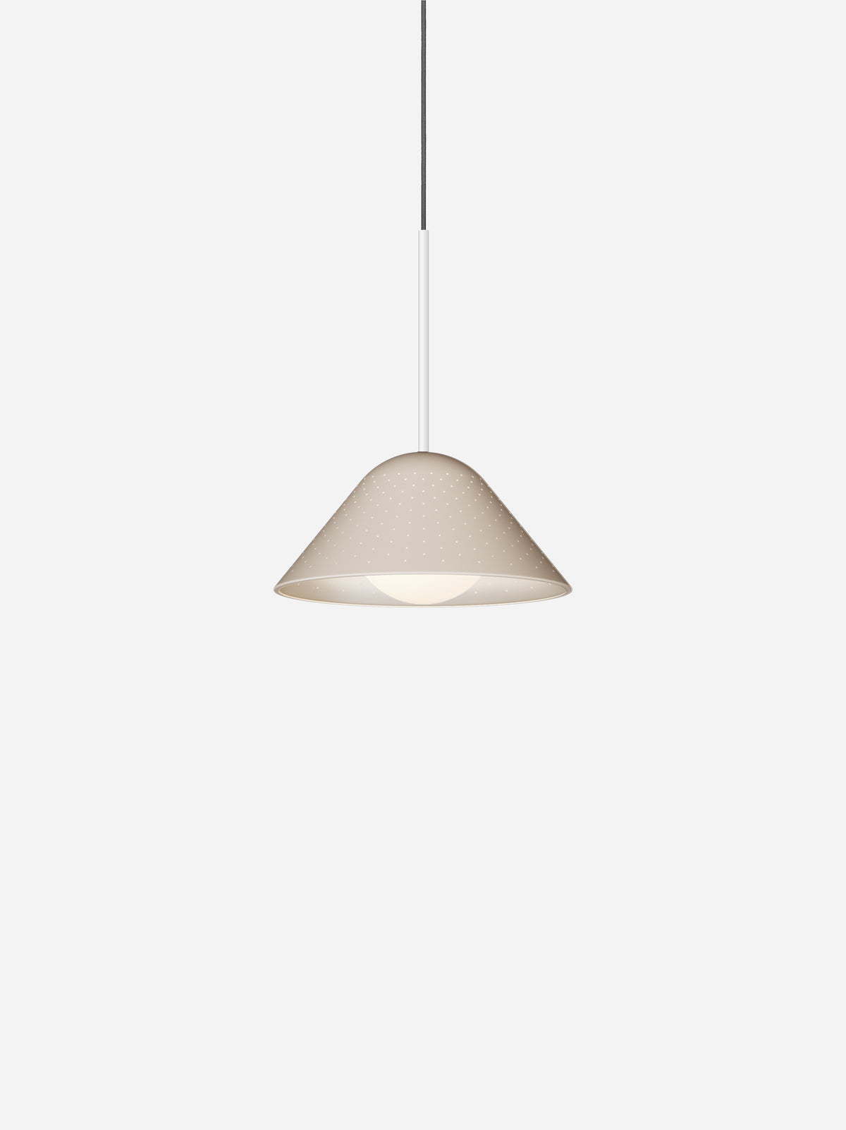 Pablo Bola Bell LED Pendant in 12", Sand, Matte White