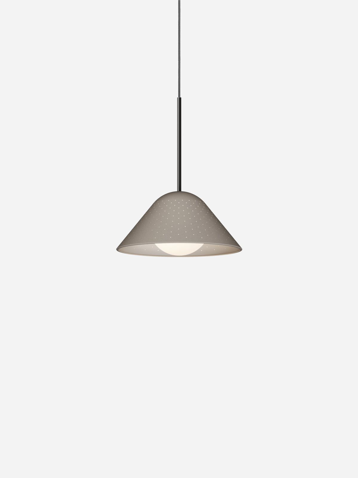 Pablo Bola Bell LED Pendant in 12", Taupe, Matte Black