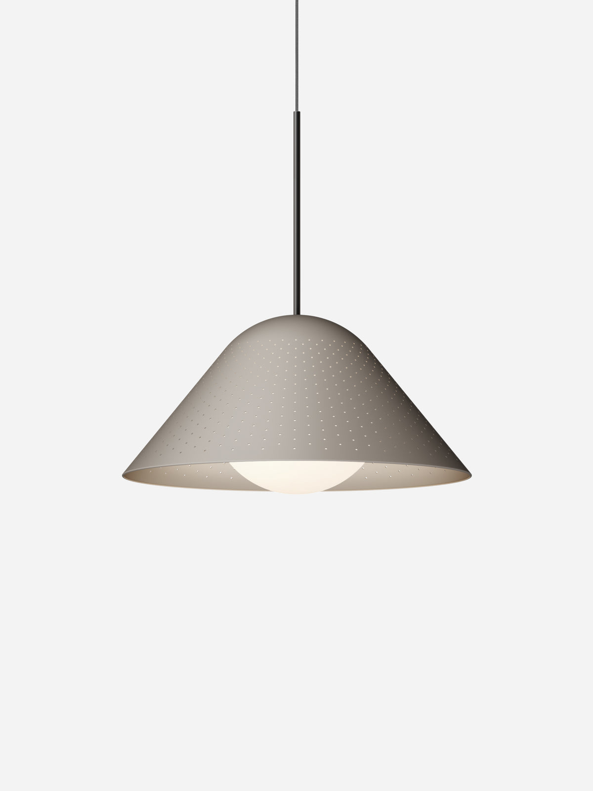 Pablo Bola Bell LED Pendant in 20", Taupe, Matte Black