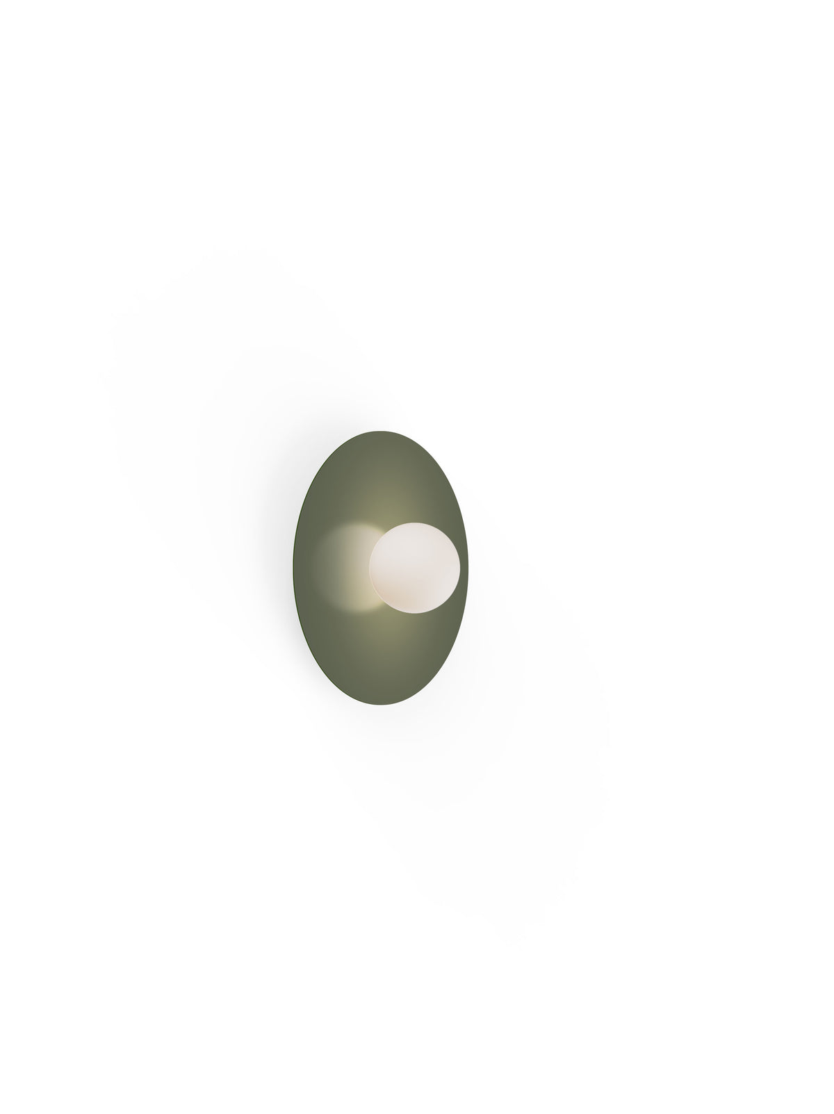 Pablo Bola Disc Colors LED Flush Mount in 12", Moss