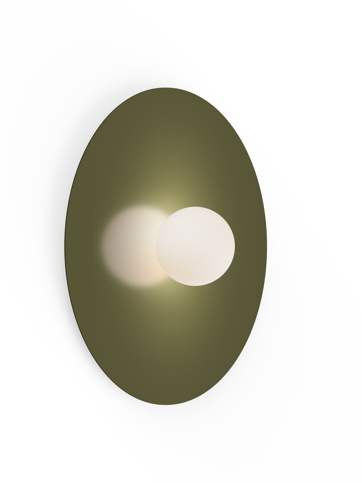 Pablo Bola Disc Colors LED Flush Mount in 32", Moss