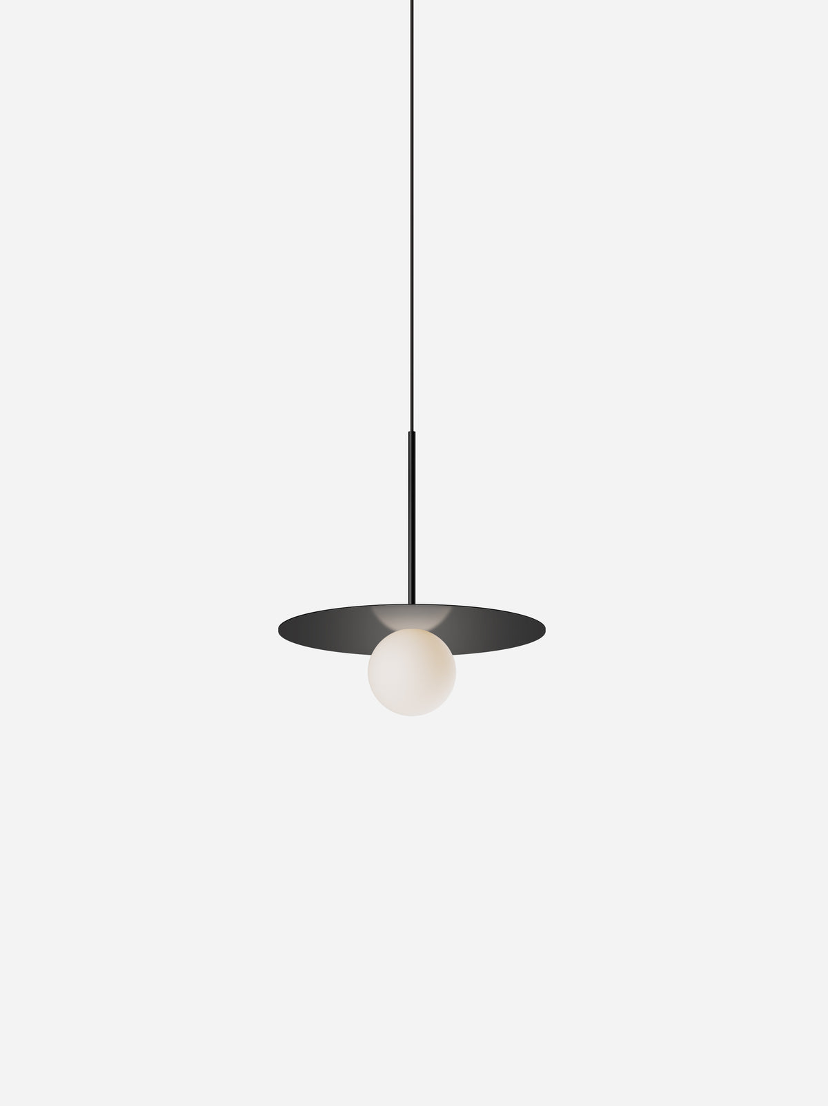 Pablo Bola Disc Colors LED Pendant in 12", Black, Matte Black