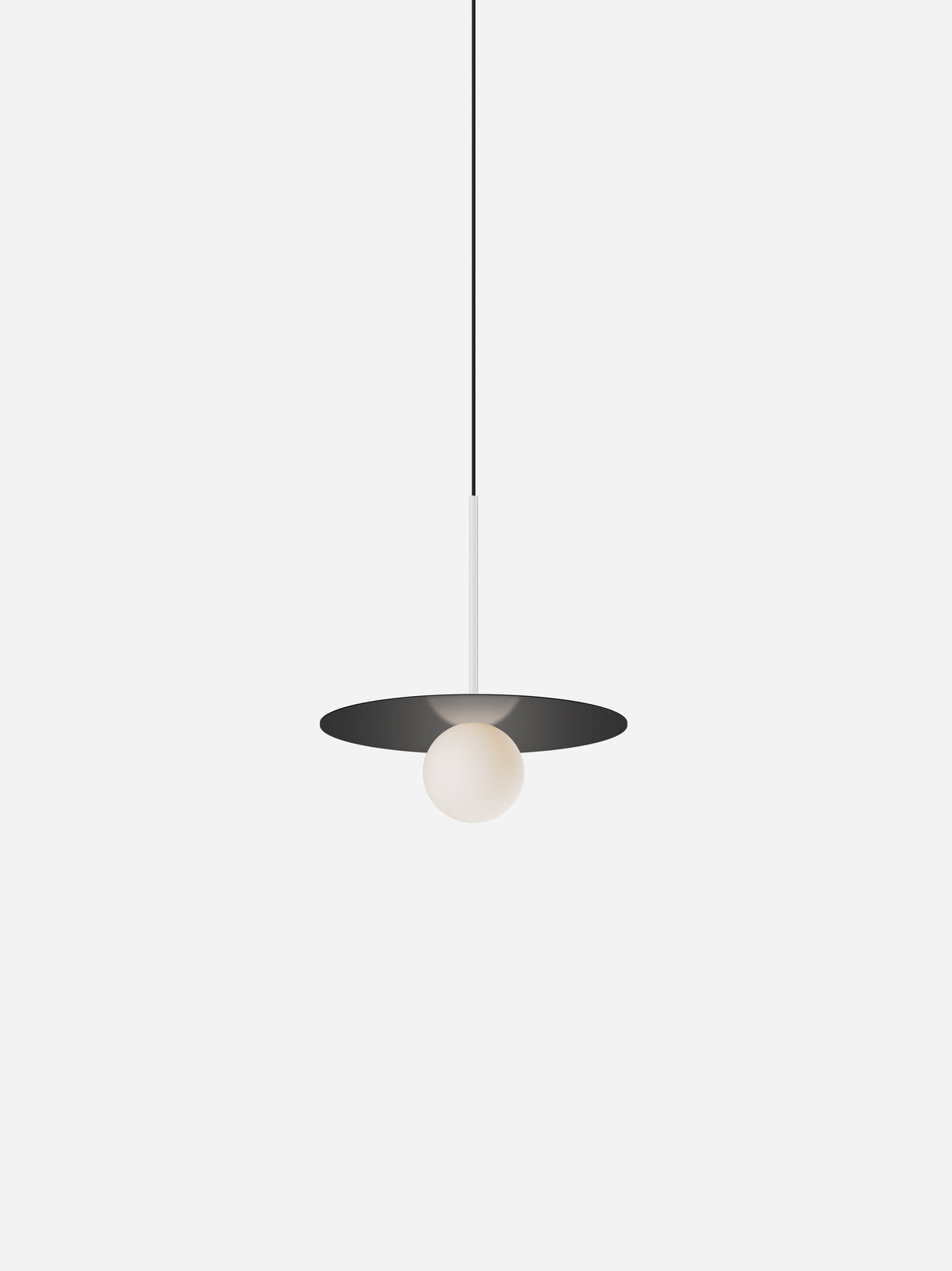 Pablo Bola Disc Colors LED Pendant in 12", Black, Matte White