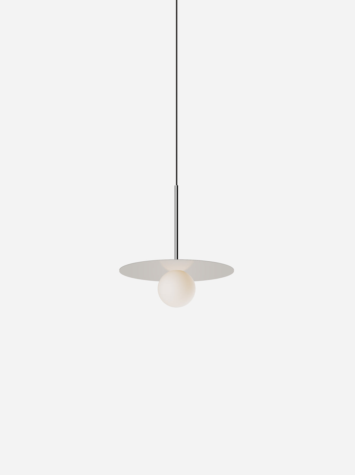 Pablo Bola Disc Colors LED Pendant in 12", Sand, Chrome