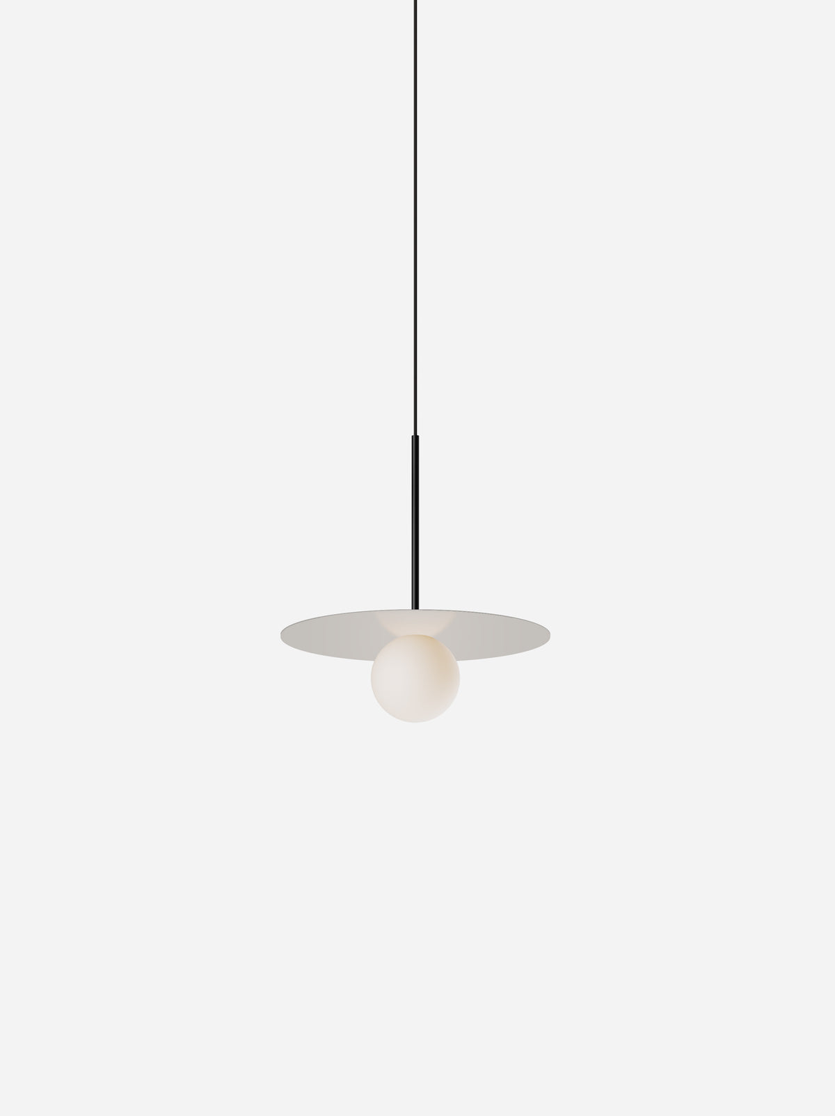 Pablo Bola Disc Colors LED Pendant in 12", Sand, Matte Black