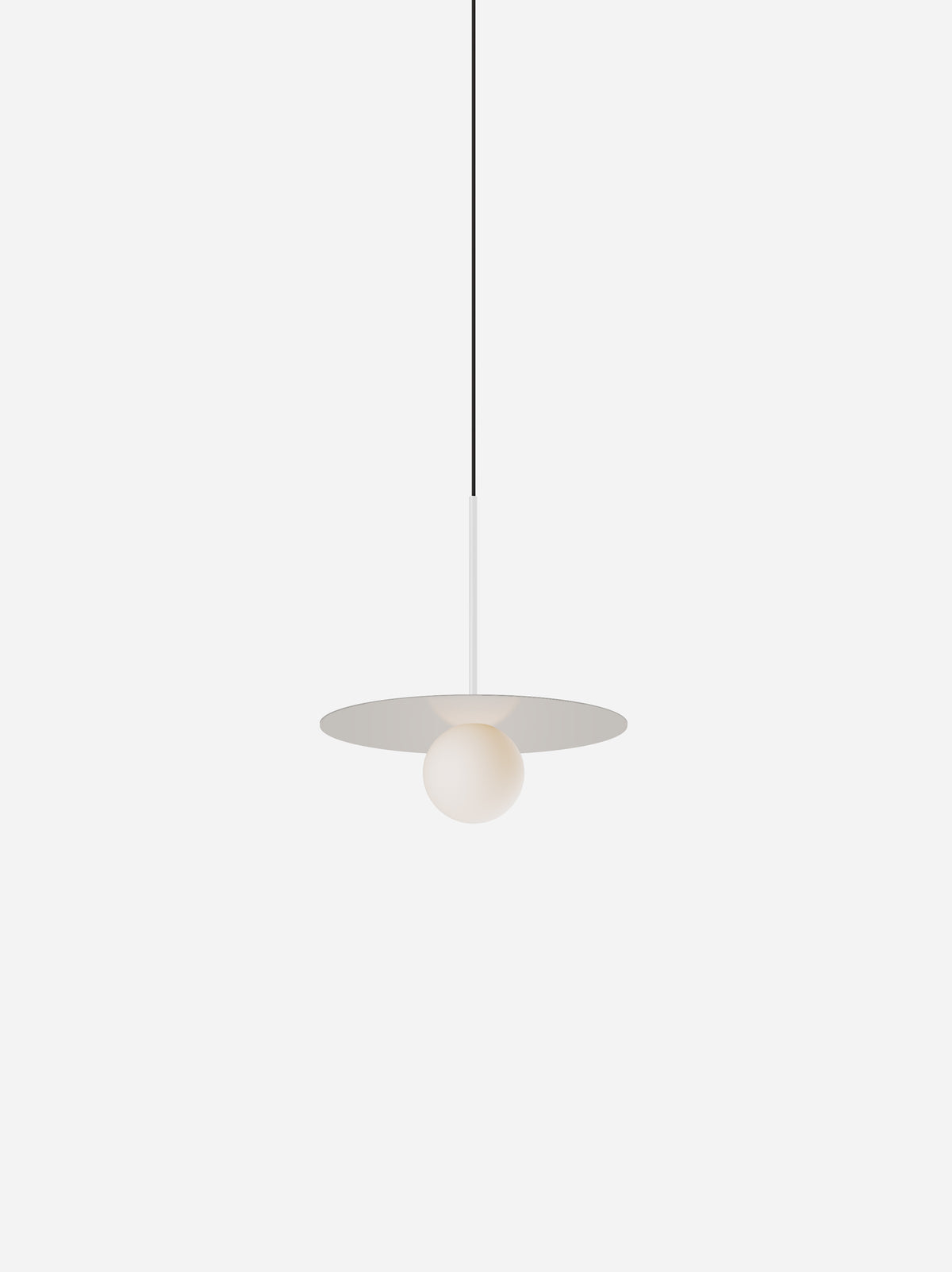 Pablo Bola Disc Colors LED Pendant in 12", Sand, Matte White