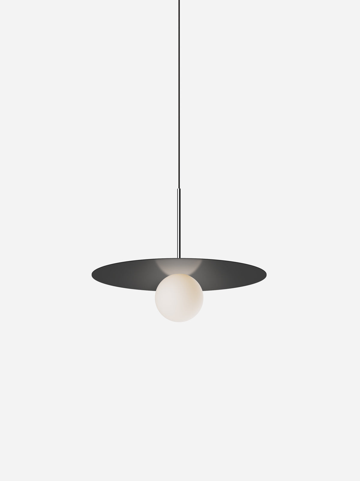 Pablo Bola Disc Colors LED Pendant in 18", Black, Chrome