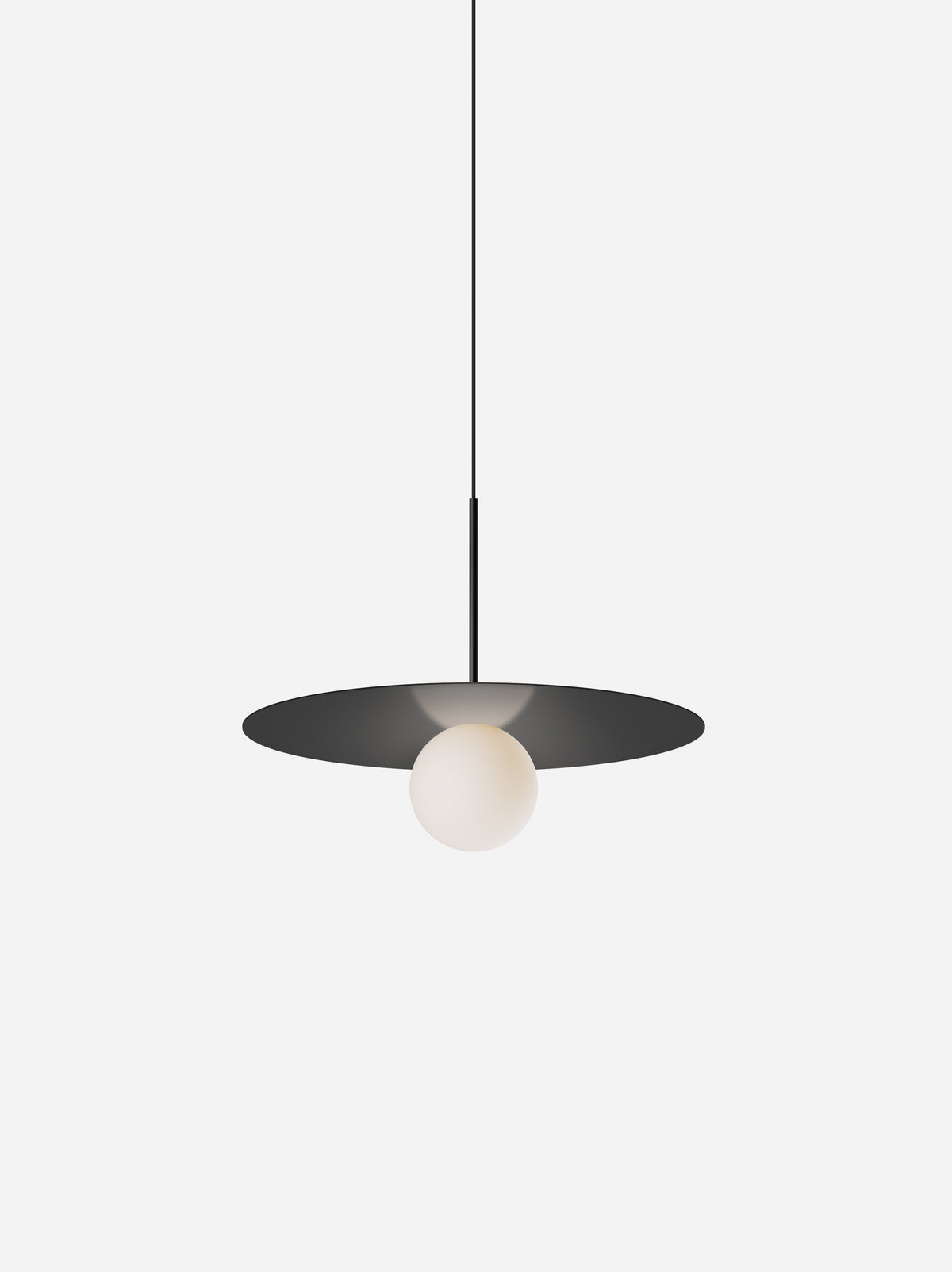 Pablo Bola Disc Colors LED Pendant in 18", Black, Matte Black