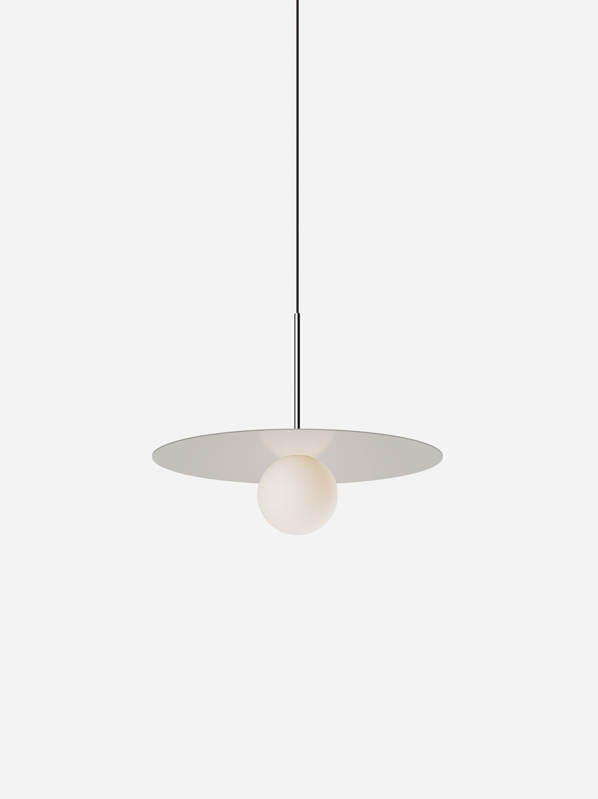 Pablo Bola Disc Colors LED Pendant in 18", Sand, Chrome