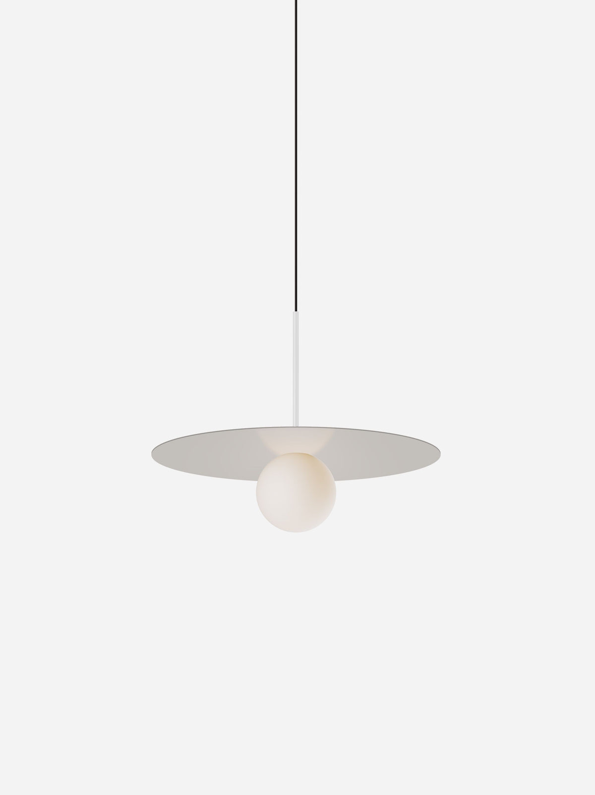 Pablo Bola Disc Colors LED Pendant in 18", Sand, Matte White