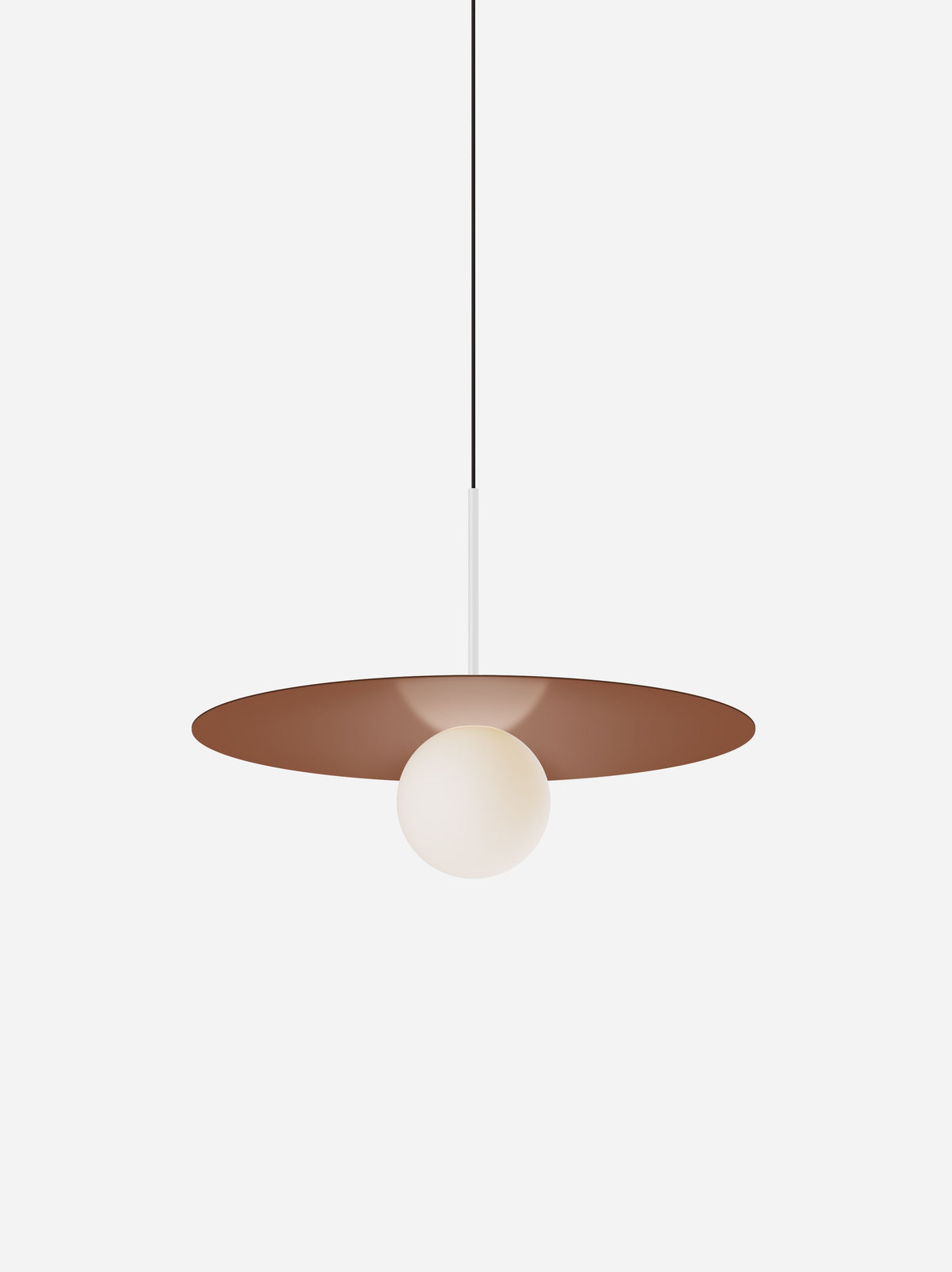 Pablo Bola Disc Colors LED Pendant in 22", Clay, Matte White