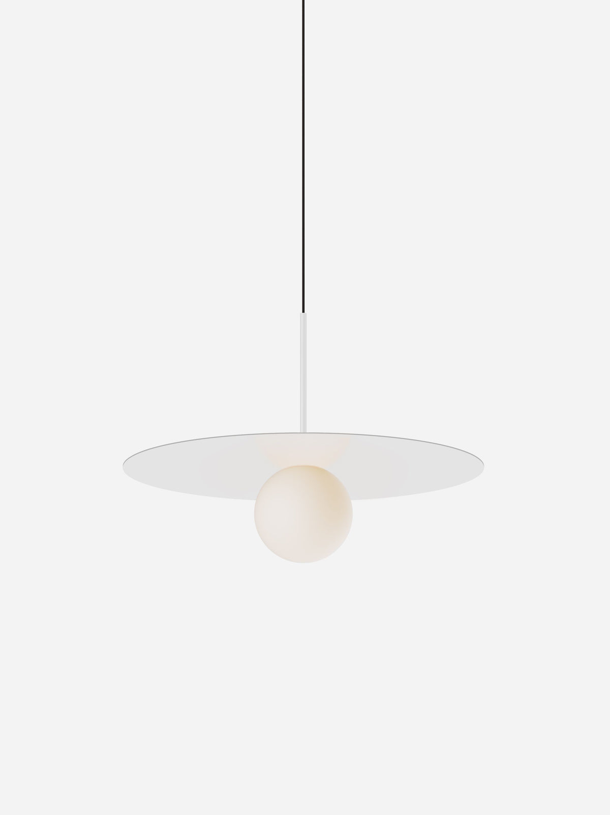Pablo Bola Disc Colors LED Pendant in 22", White, Matte White