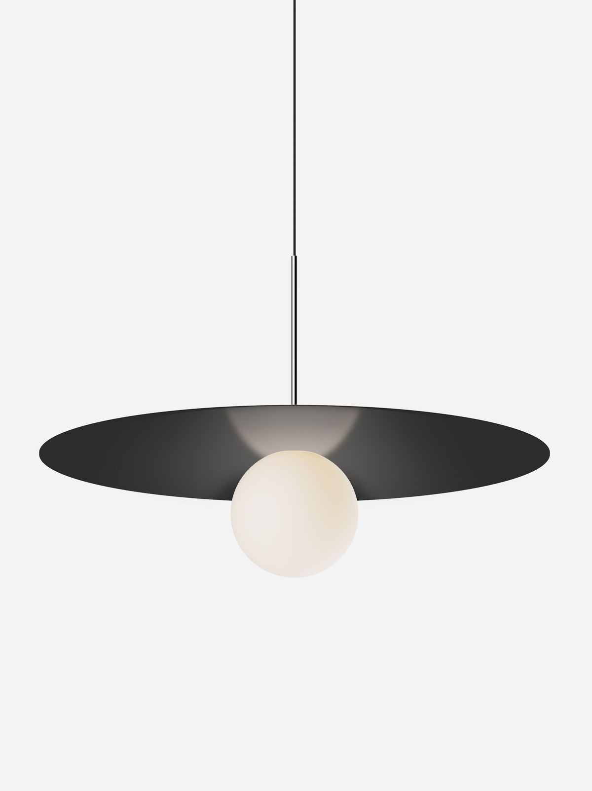 Pablo Bola Disc Colors LED Pendant in 32", Black, Chrome