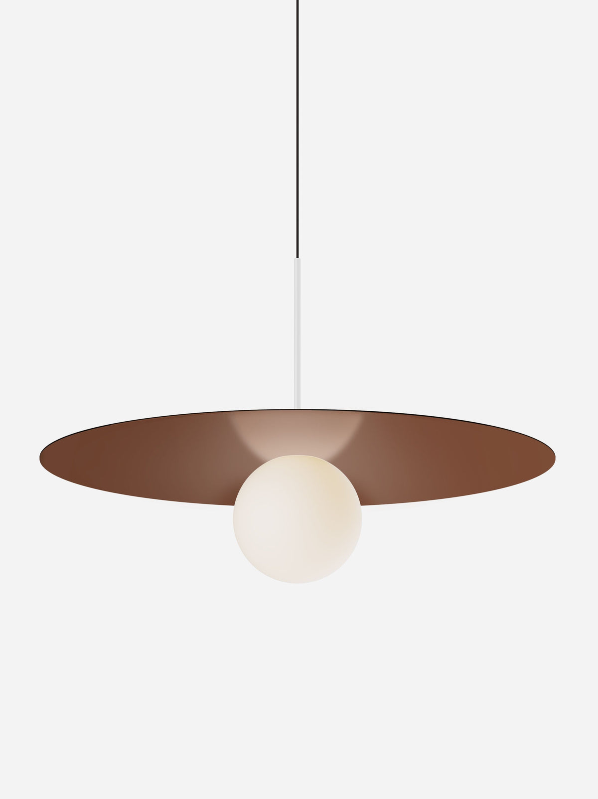 Pablo Bola Disc Colors LED Pendant in 32", Clay, Matte White