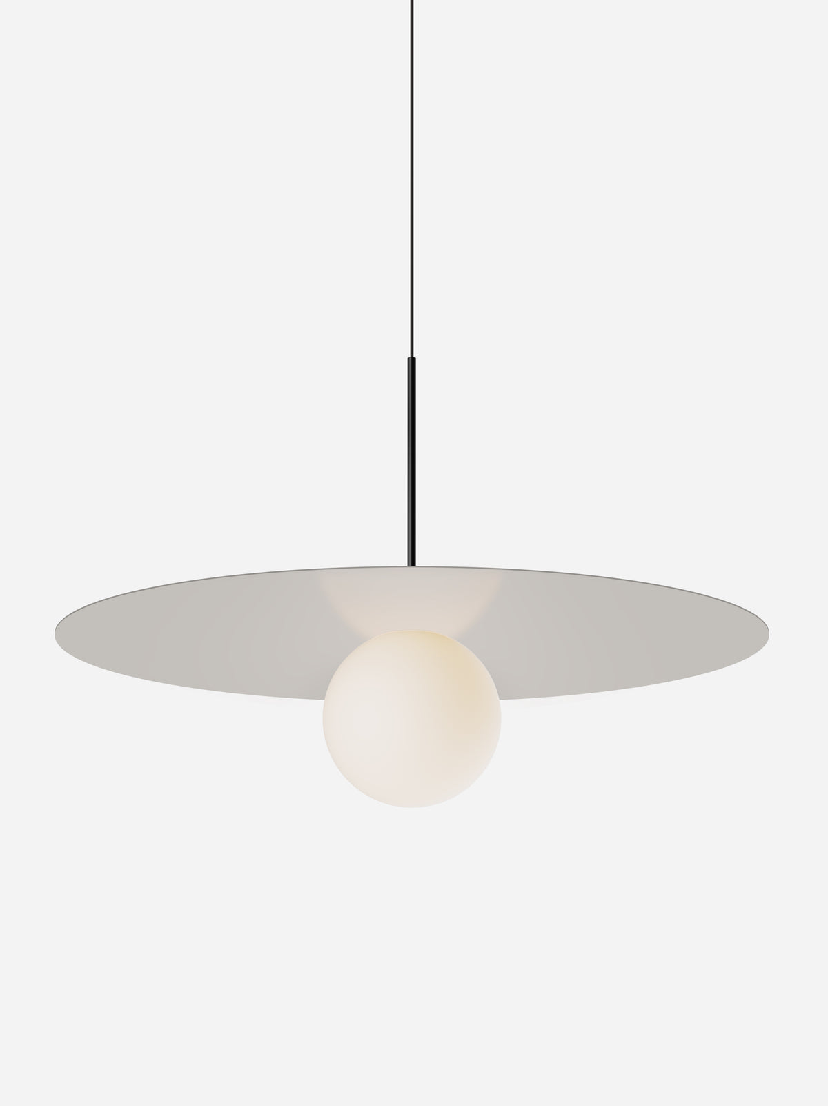 Pablo Bola Disc Colors LED Pendant in 32", Sand, Matte Black