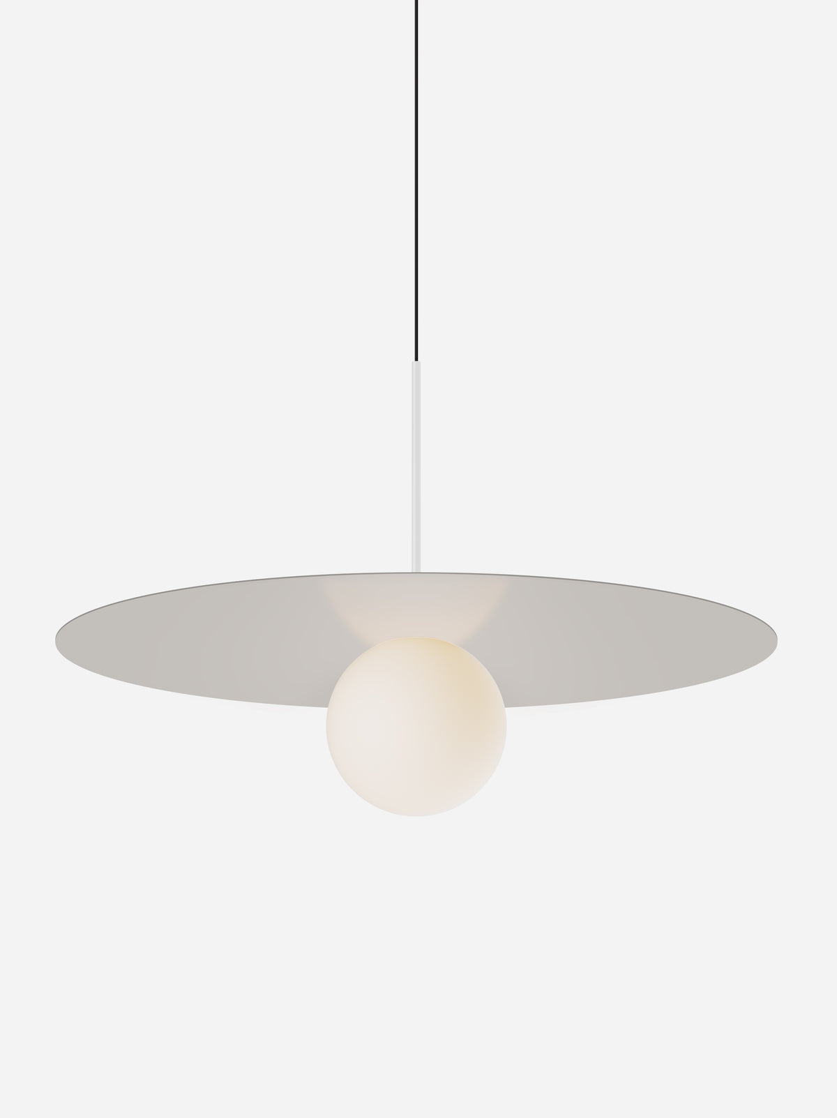 Pablo Bola Disc Colors LED Pendant in 32", Sand, Matte White