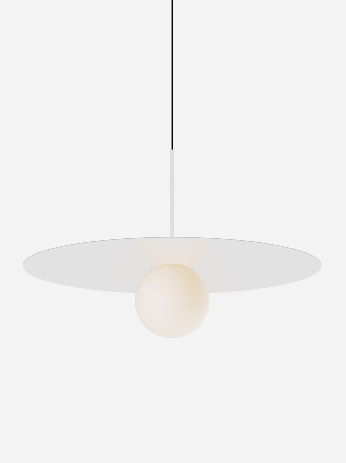 Pablo Bola Disc Colors LED Pendant in 32", White, Matte White