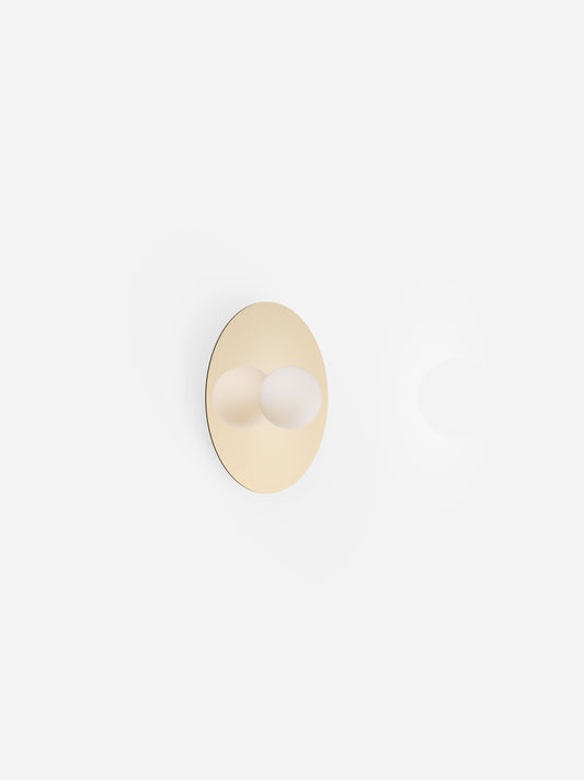 Pablo Bola Disc LED Flush Mount in 12", Brass