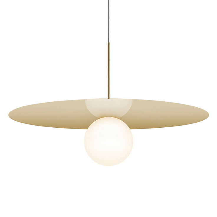 Pablo Bola Disc LED Pendant in 32", Brass