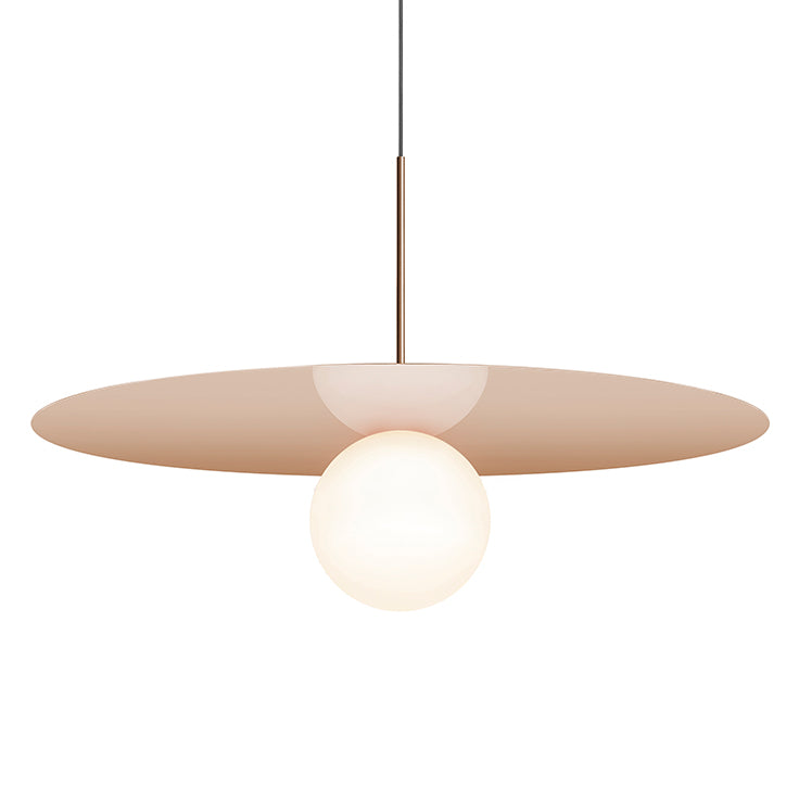 Pablo Bola Disc LED Pendant in 32", Rose Gold