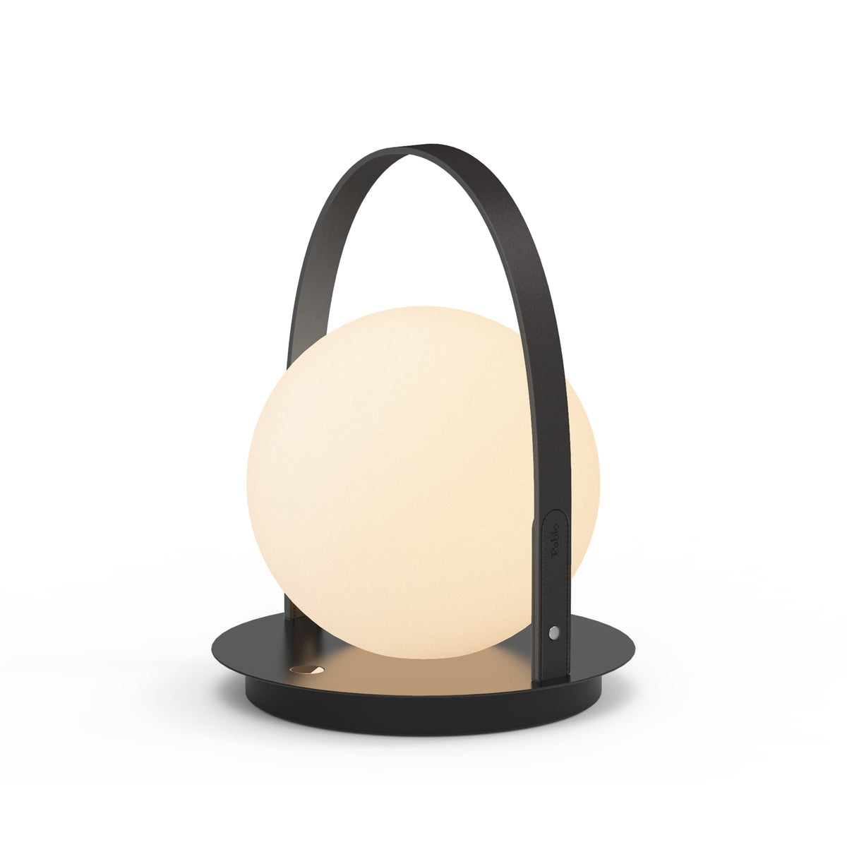 Pablo Bola Lantern in Black Disc with Black Strap
