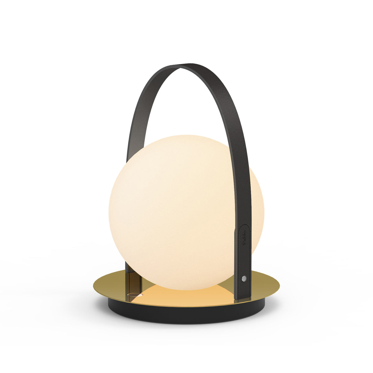 Pablo Bola Lantern in Brass Disc with Black Strap