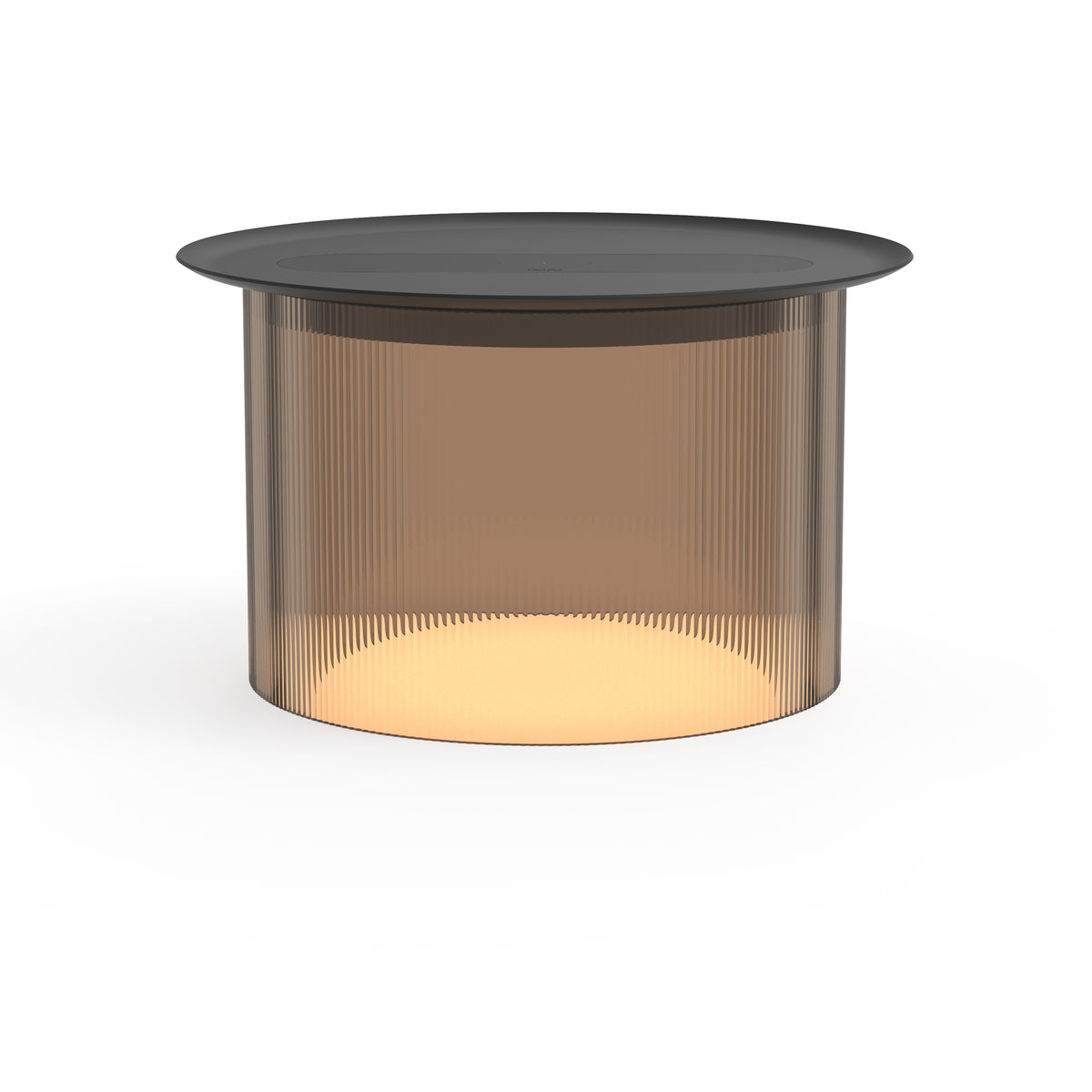 Pablo Carousel Large LED Table Lamp in Bronze Base with Black Tray 12"