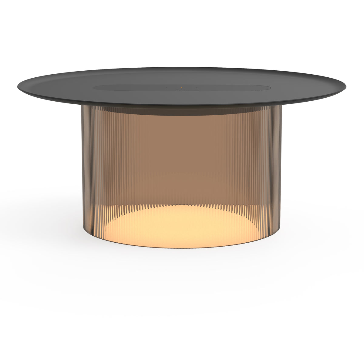 Pablo Carousel Large LED Table Lamp in Bronze Base with Black Tray 16"