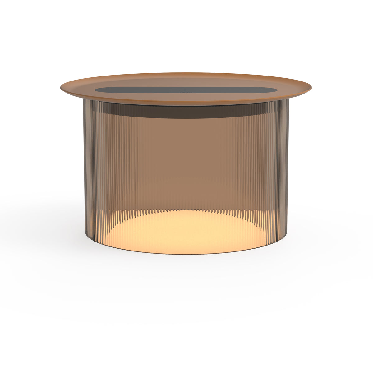 Pablo Carousel Large LED Table Lamp in Bronze Base with Terracotta Tray 12"