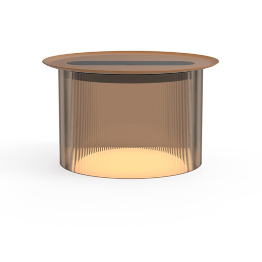 Pablo Carousel Large LED Table Lamp in Bronze Base with Terracotta Tray 12"