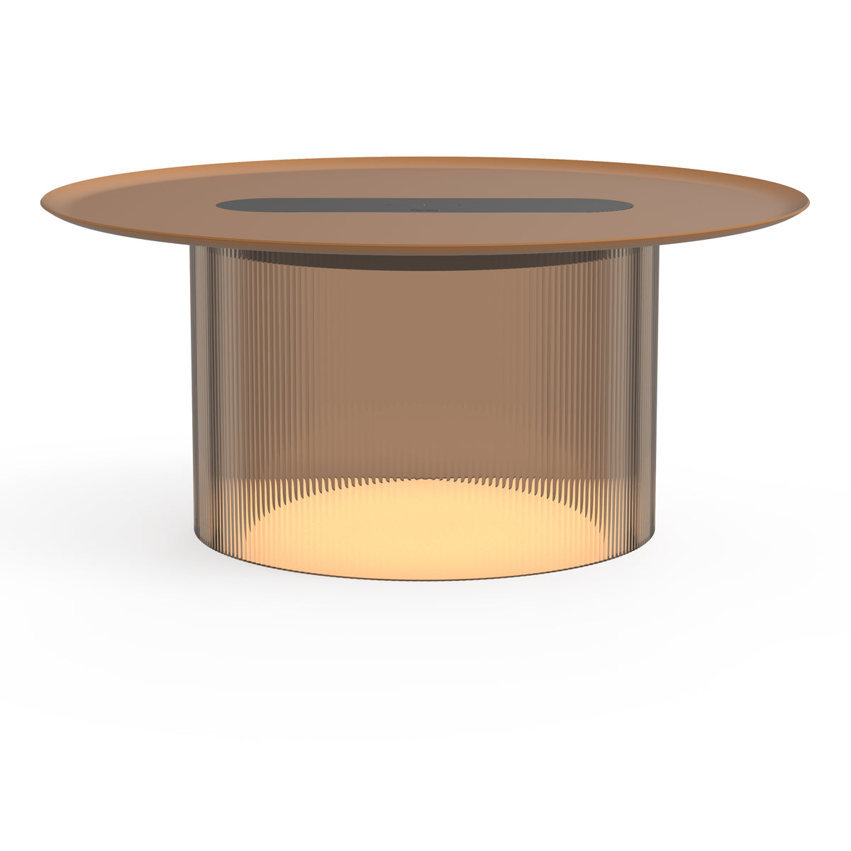 Pablo Carousel Large LED Table Lamp in Bronze Base with Terracotta Tray 16"