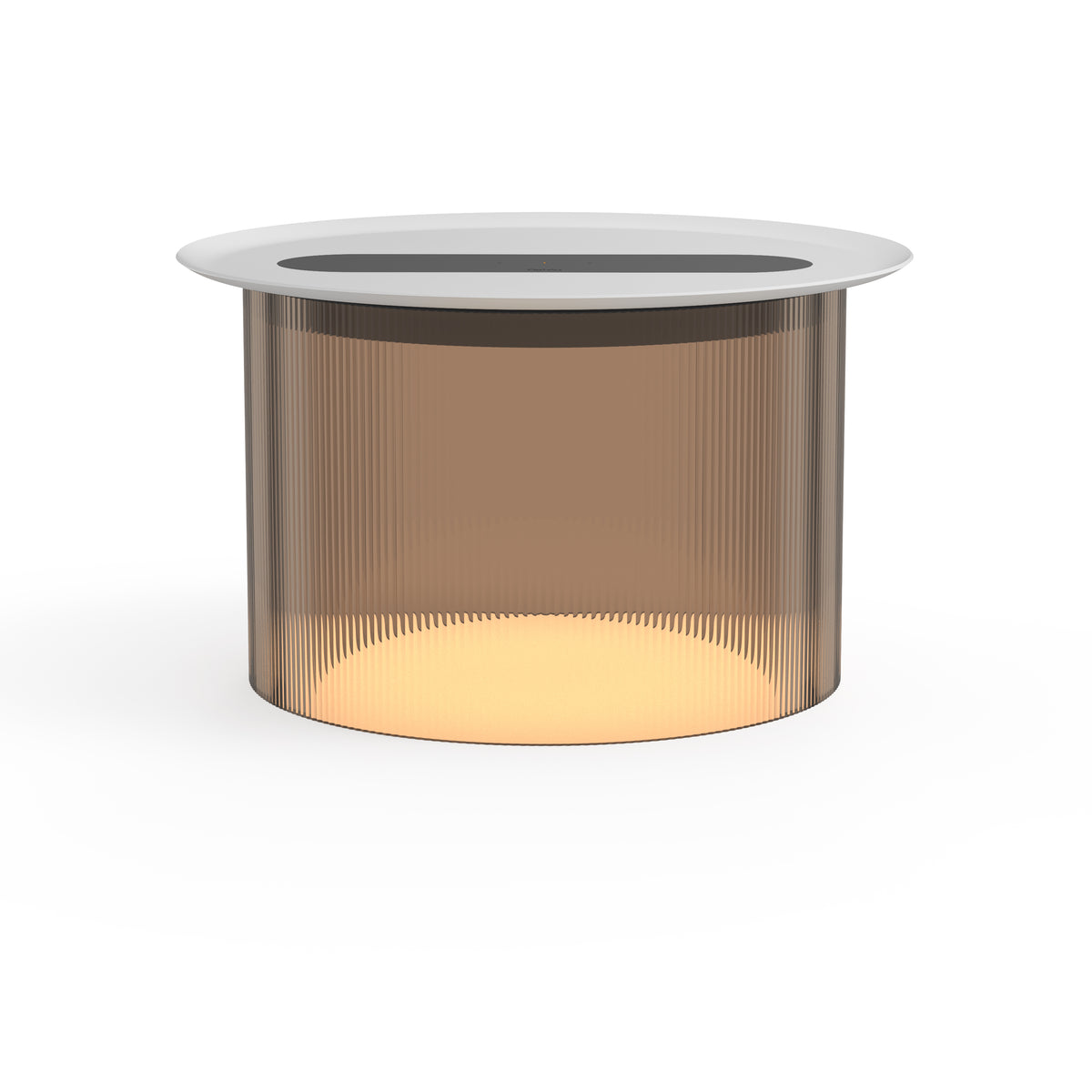 Pablo Carousel Large LED Table Lamp in Bronze Base with White Tray 12"