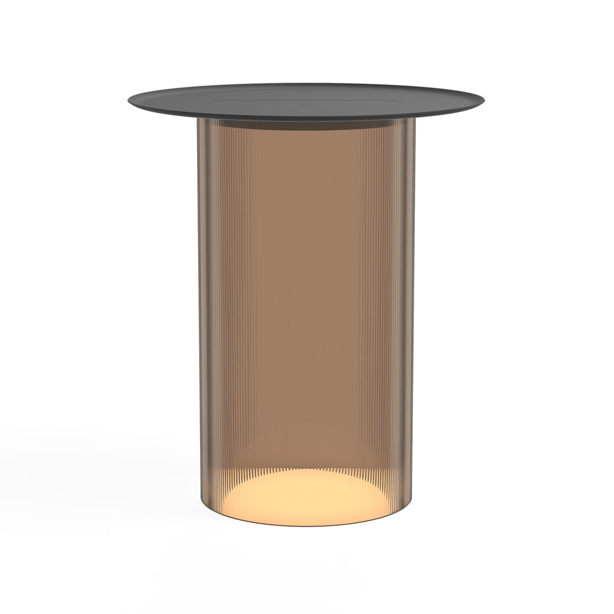 Pablo Carousel LED Floor Lamp in Bronze Base with Black Tray