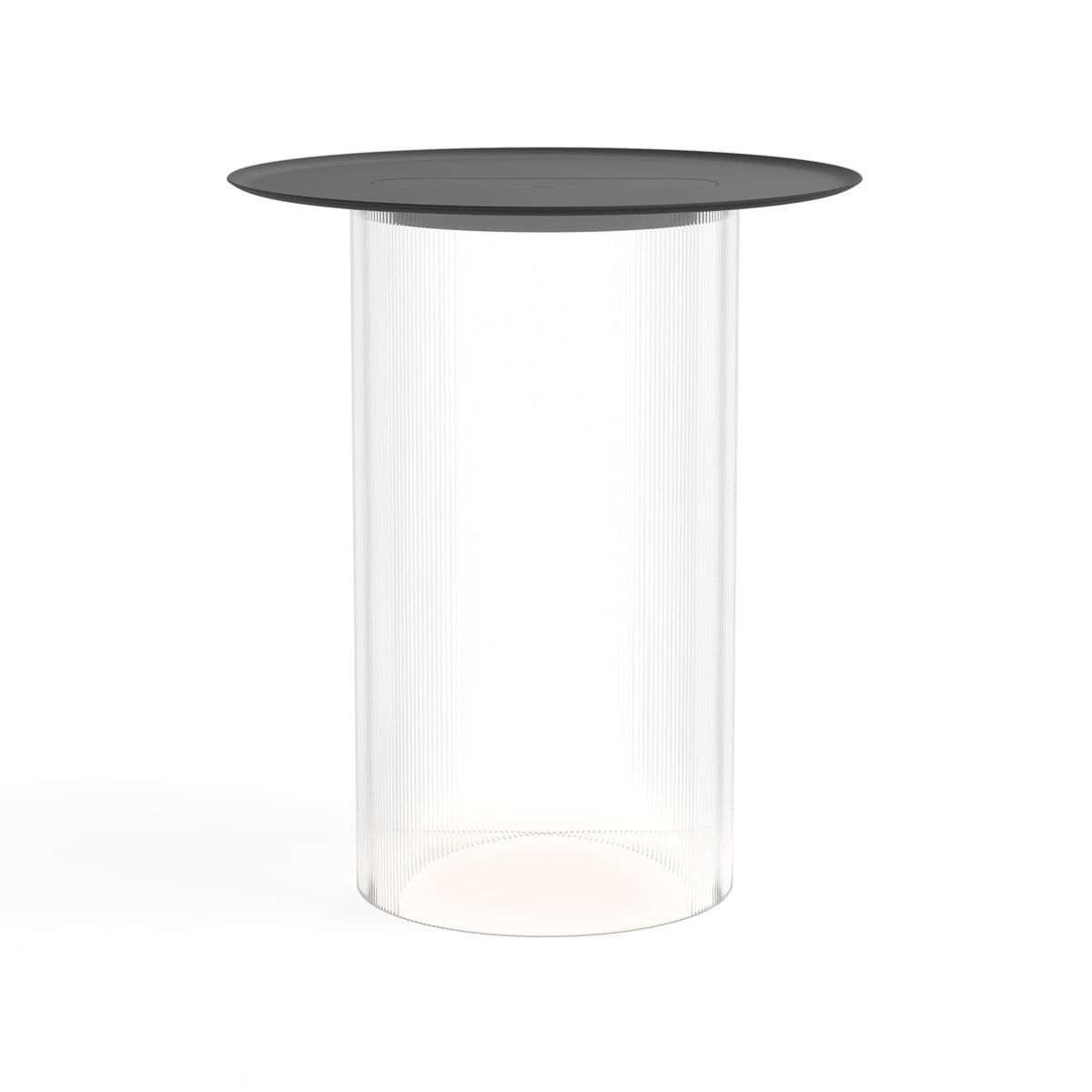 Pablo Carousel LED Floor Lamp in Clear Base with Black Tray