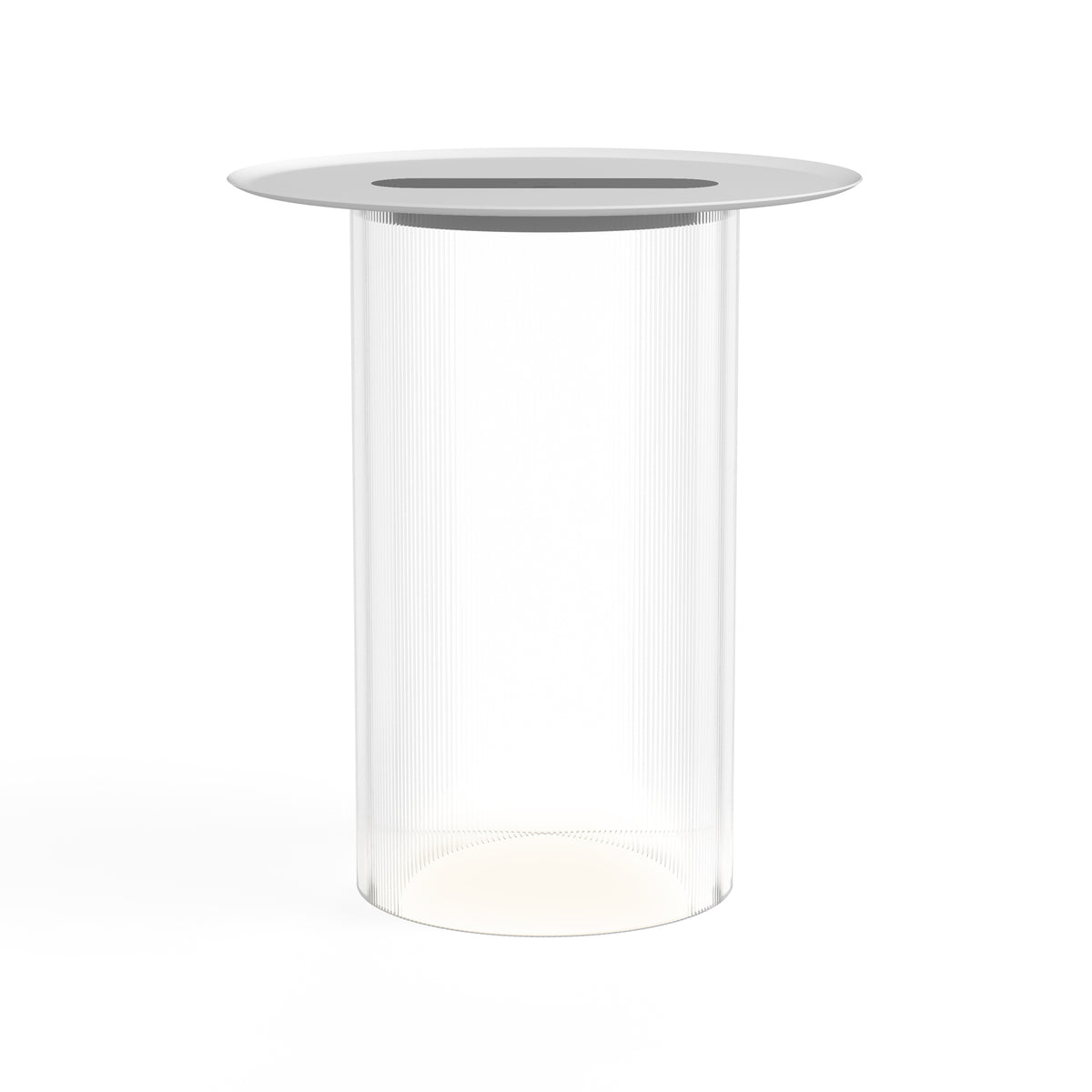 Pablo Carousel LED Floor Lamp in Clear Base with White Tray