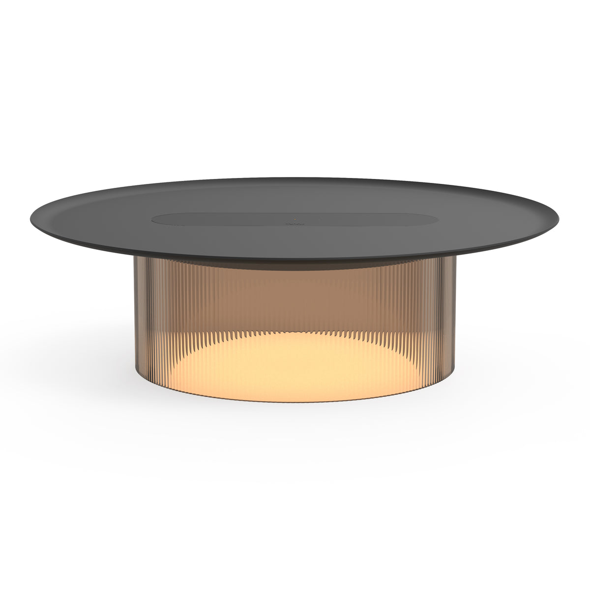 Pablo Carousel Small LED Table Lamp in Bronze Base with Black Tray 16"
