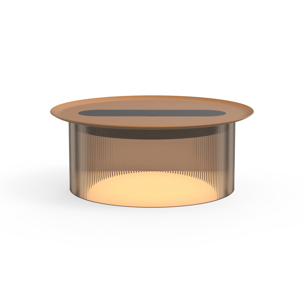 Pablo Carousel Small LED Table Lamp in Bronze Base with Terracotta Tray 12"