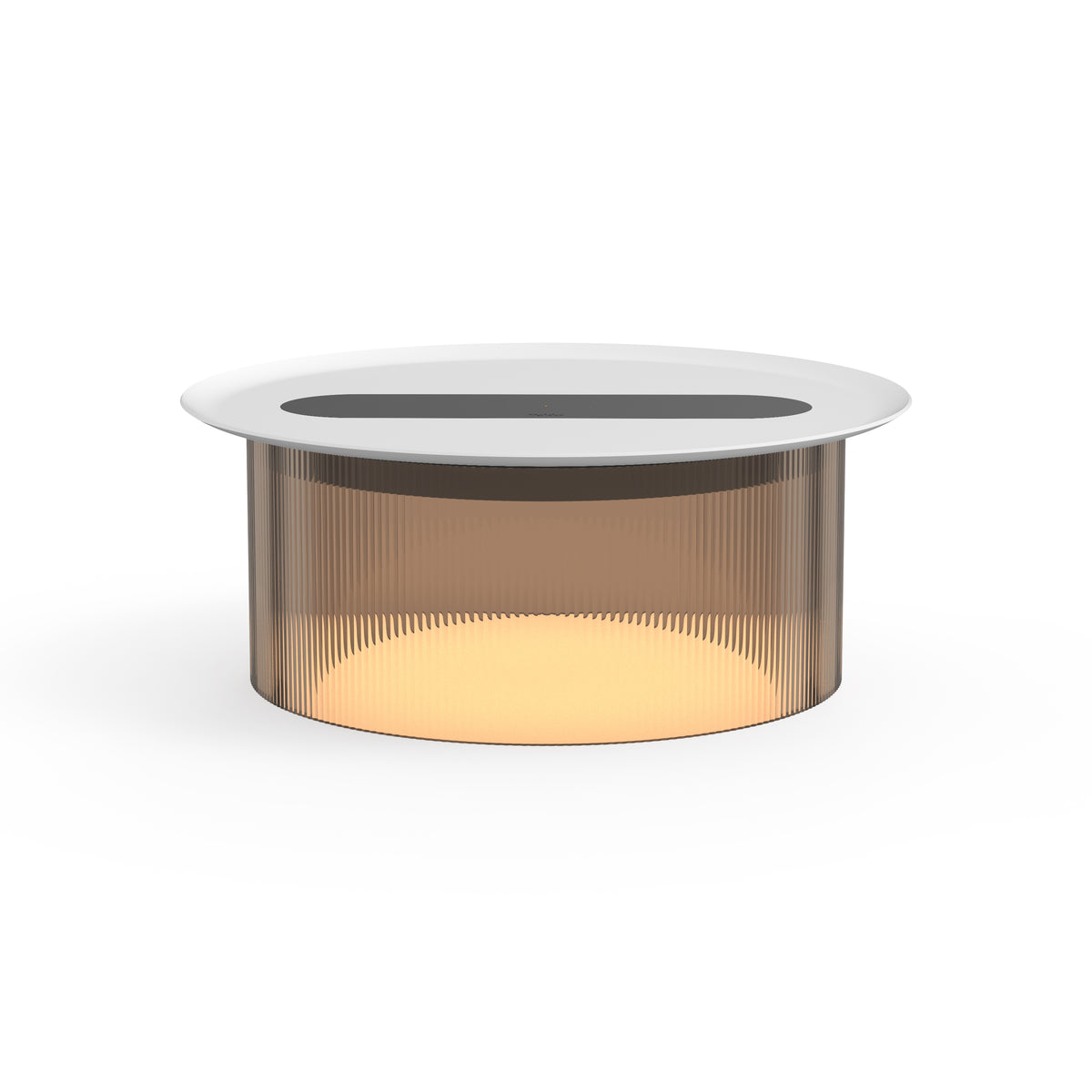 Pablo Carousel Small LED Table Lamp in Bronze Base with White Tray 12"