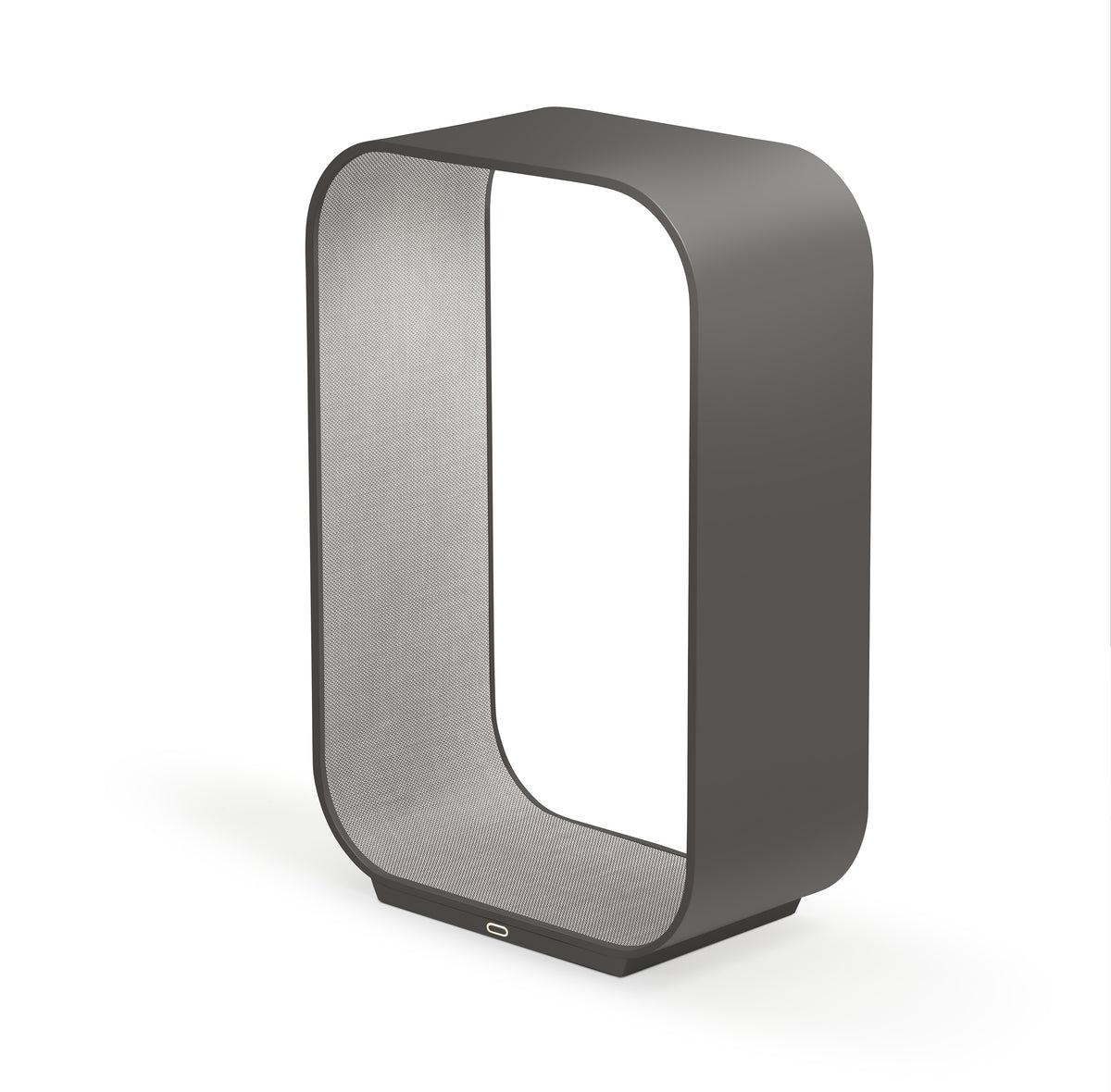 Pablo Contour Small LED Table Lamp in Graphite Exterior, Coal Interior