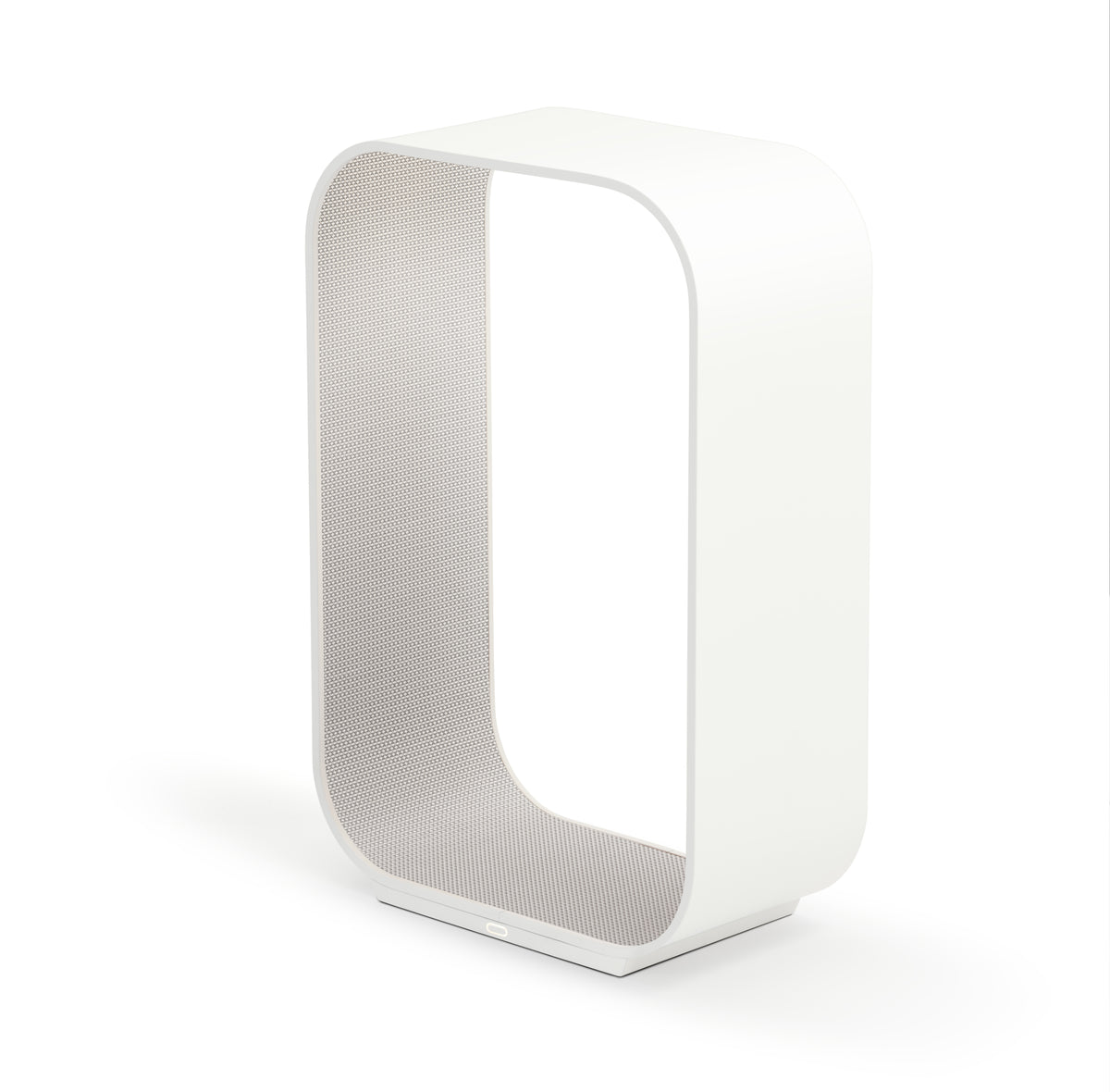 Pablo Contour Small LED Table Lamp in White Exterior, Pearl Interior