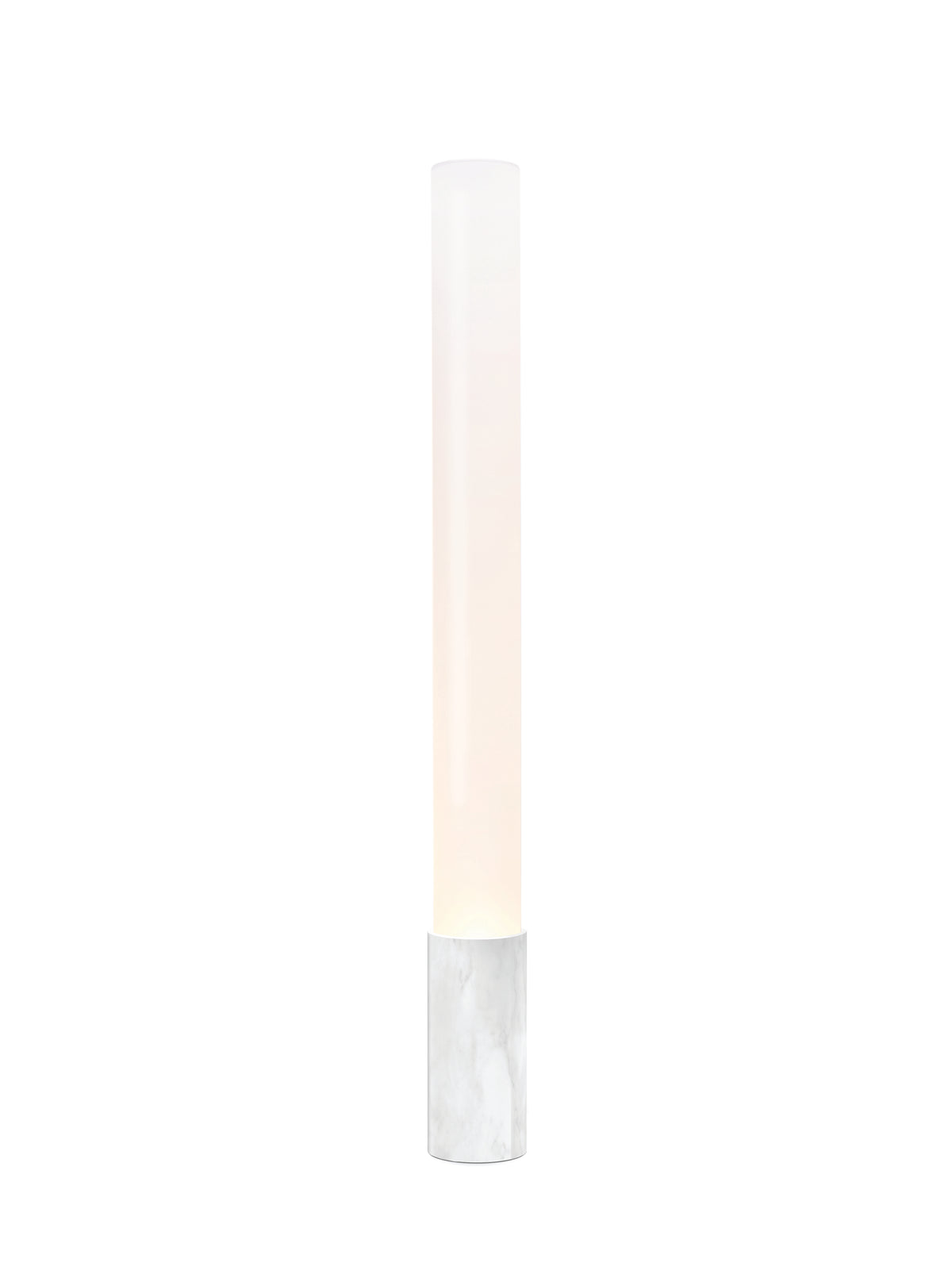 Pablo Elise Floor Lamp in 48" H, Carrera White Marble
