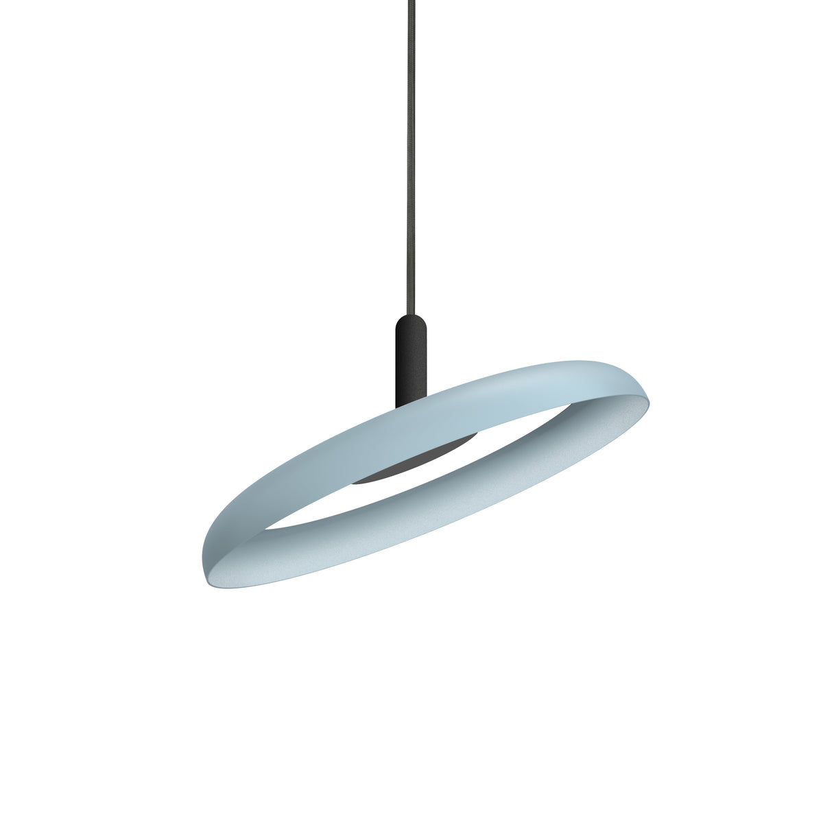 Pablo Nivél Adjustable LED Pendant Light in 15" Graphite with Slate Blue