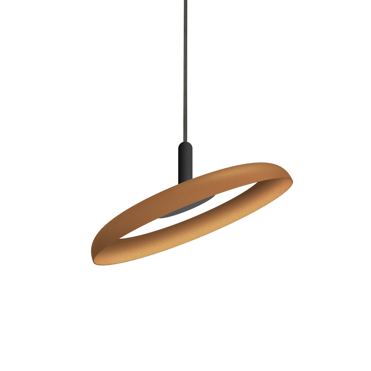 Pablo Nivél Adjustable LED Pendant Light in 15" Graphite with Terracotta