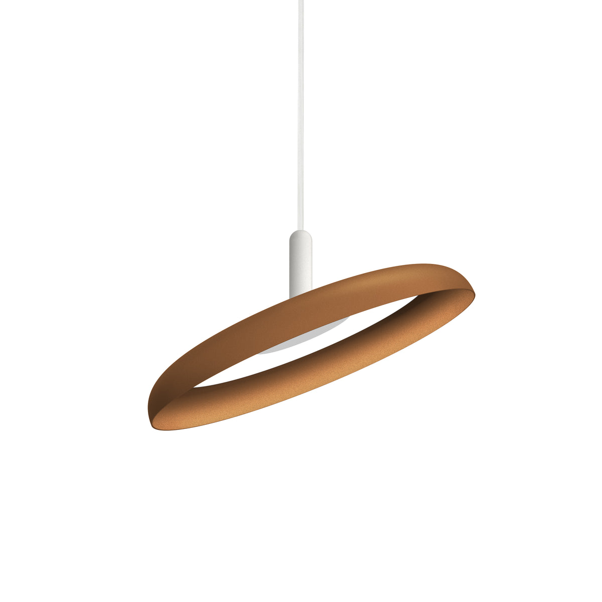 Pablo Nivél Adjustable LED Pendant Light in 15" White with Terracotta