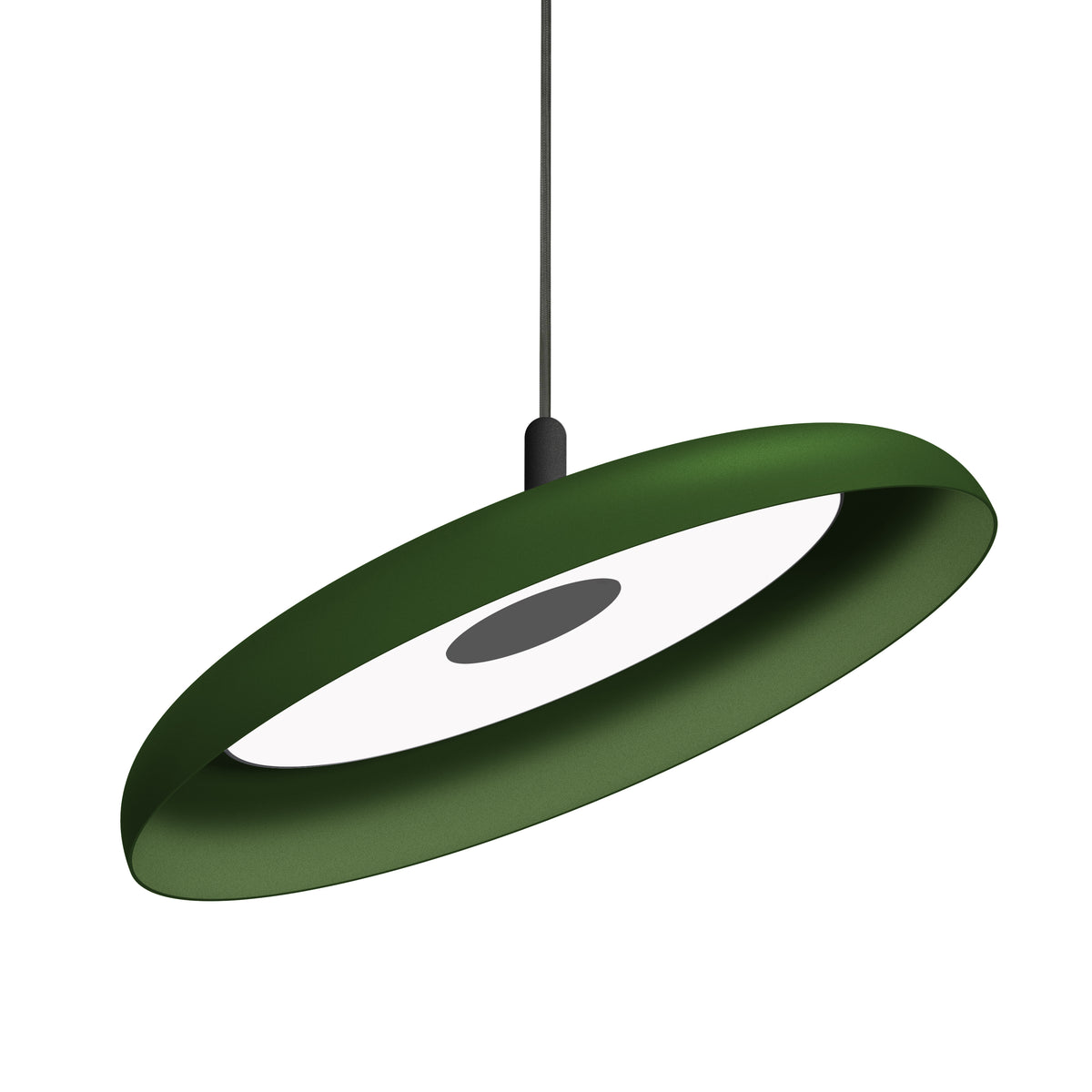 Pablo Nivél Adjustable LED Pendant Light in 22" Graphite with Forest Green