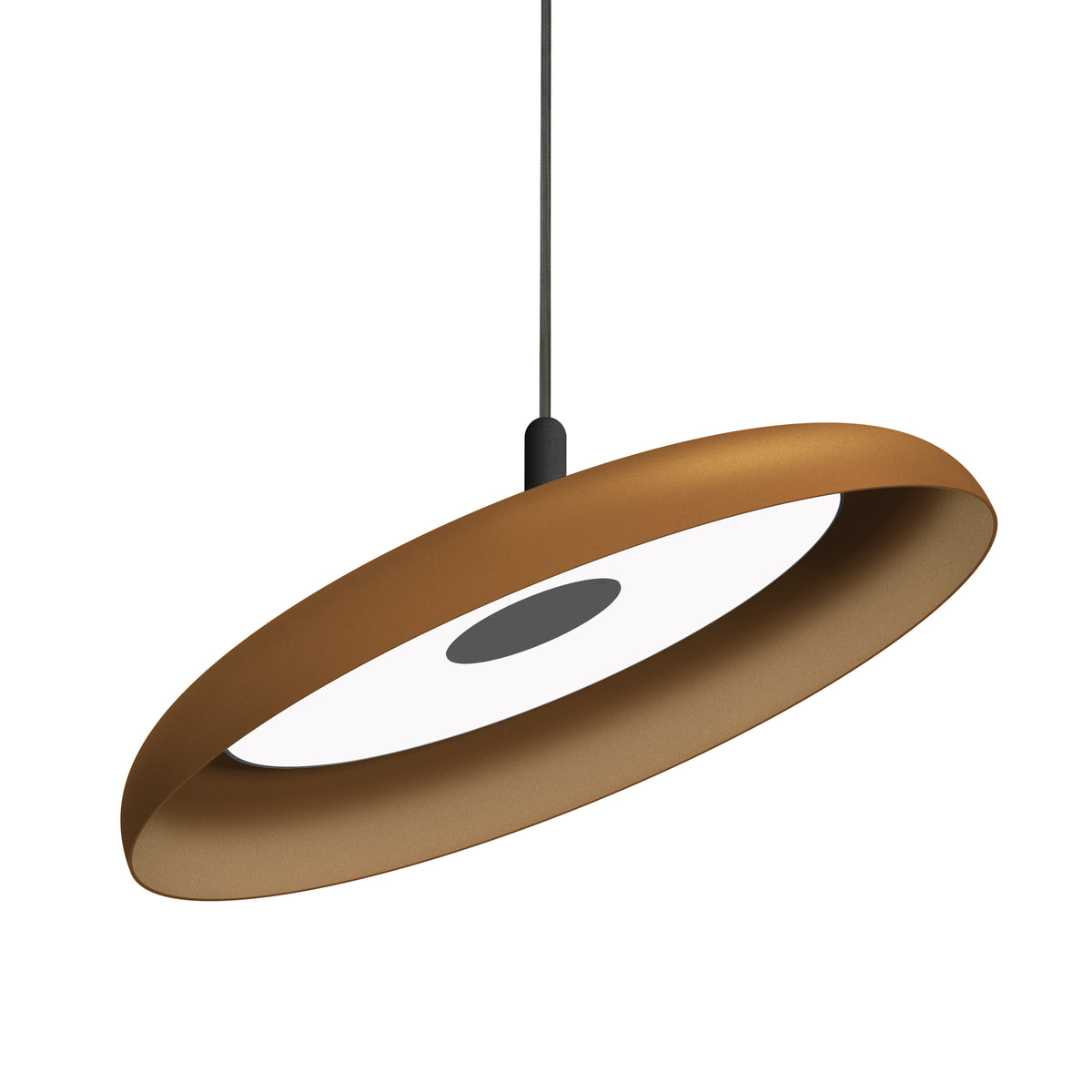 Pablo Nivél Adjustable LED Pendant Light in 22" Graphite with Terracotta